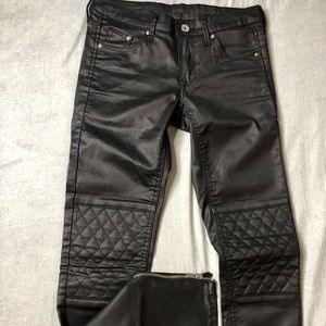 Black leather pants